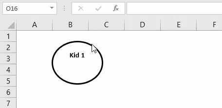 family tree in Excel template method 2-2