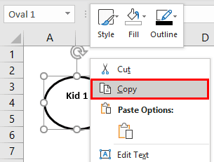 family tree in Excel template method 2