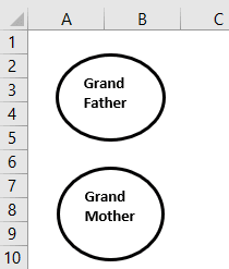 family tree in Excel template method 3